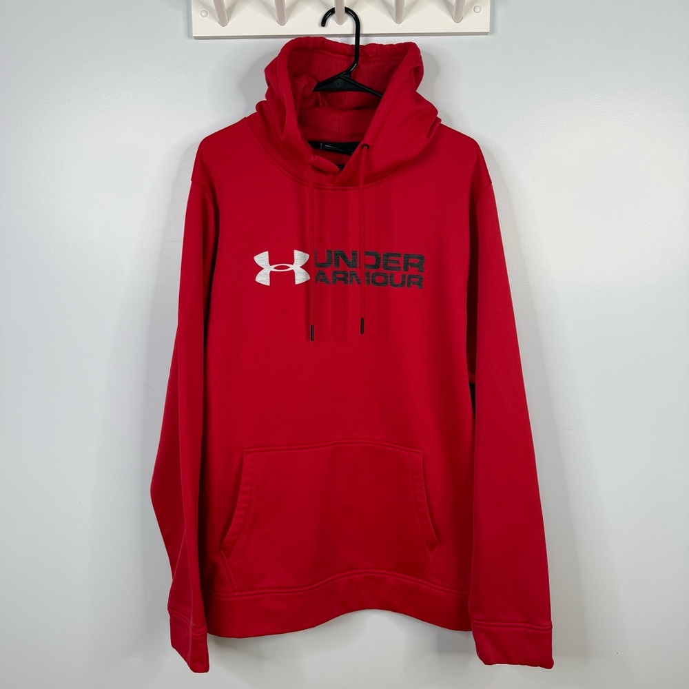 Under Armour ColdGear Men’s Hoodie Red Pullover XXL